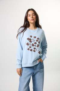 Classic Sweater - Ice Chocolate Blooms