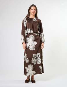 Asta Dress - Cocoa Blooms