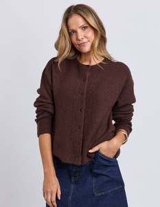 Tops: Murphy Knit Cardigan - Coffee Bean