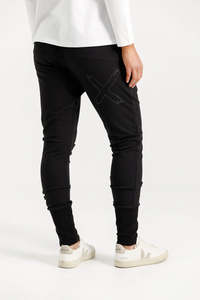 Homelee: Apartment Pants Winter Weight- Black w Black X