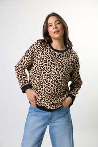 Stella And Gemma: Newport Sweater - Snow Leopard