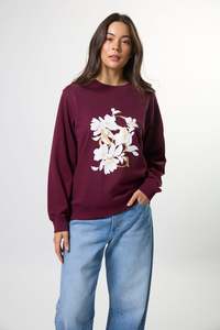Stella And Gemma: Essential Sweatshirt - Burgandy Beauty