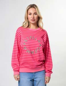 Stella And Gemma: Essential Sweatshirt - Raspberry Leopard Rotation