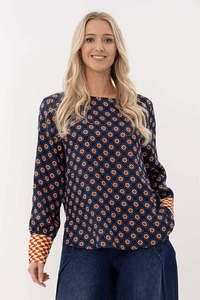 Tops: Finley Top - Geo Flora