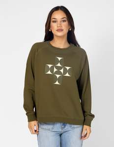 Classic Sweatshirt - Olive Mosaic