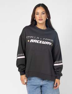 Stella And Gemma: Sunday Sweater - Steel Grey Raceway