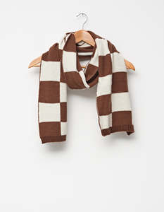 Scarves - Coffee and Cream Check