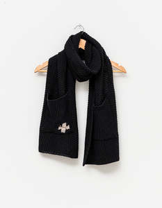 Scarves - Black With Cross