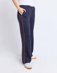 Traveller Pant - Navy With Orange