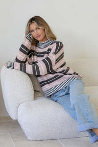 Tilly Knit - Chocolate/Peach