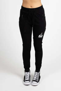 Sweatpants Joggers: Escape Trackies Le Radness - Black/White