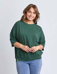 Larger Sizes: Mazie Sweatshirt - Winter Green