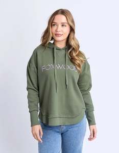 Sweats Hoodies: Metallic Simplified Hoodie - Khaki-Lilac