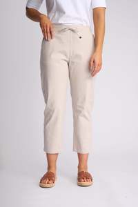 Pants: Henley 7/8 Pull On Pants - Stone