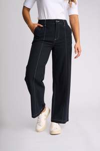 Oslo Wide Leg Ankle Grazer - Ink