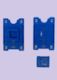 Hard Plastic - Blue Single Sided Holder (Belt/Pocket Attachment) - Allcard Services NZ