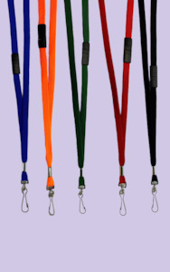 12mm Woven Tape Lanyard with Breakaway attachment and Swivel Clip - Allcard Services NZ