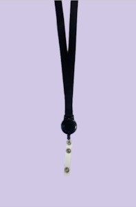 Products: 15mm Flat Tape Lanyard with Zinger, Breakaway attachment and Plastic Strap - Allcard Services NZ