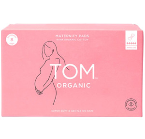 Hospital Bag Essentials: Tom Organic Maternity Pads 8 Pack