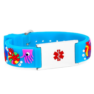 Under the Sea Rubber Medical ID Bracelet