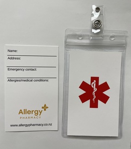 Medical ID Tag in Plastic Sleeve