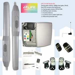 Products: Life OP3, 24v Double Entry, 3m Swing Motors, Starter Kit