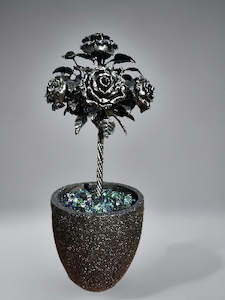 Steel Rose Topiary