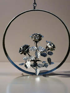 Small Sculptures: Steel Rose Garland