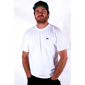 Essentials Line - White (black emb) - Premium Tee