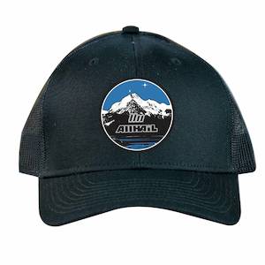 Caps Beanies And Bucket Hats: Trucker Cap - Aoraki - Black