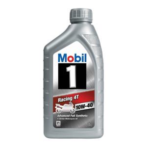Mobil 1 Racing 4T 10W-40 - Synthetic Four-Stroke Motorcycle Engine Oil 1LT
