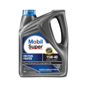 Mobil Super Friction Fighter 15W-40 - Synthetic Engine Oil 4LT