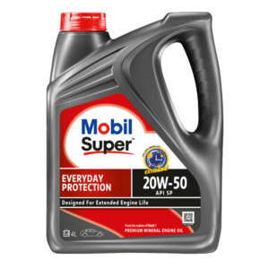 Mobil Super%E2%84%A2: Mobil Super Everyday Protection 20W-50 - Premium Mineral Engine Oil 4LT