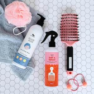 Rcup: Detangler Spray Hair and Body Wash with Brush Pack