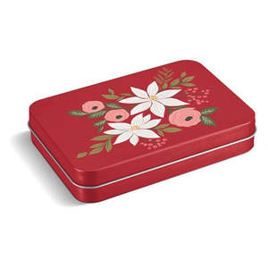Gift Cards: Christmas Poinsettia Gift Tin