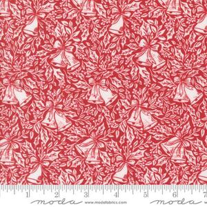 Christmas Fabrics: Lella Boutique Berry and Pine Bell Song - Cranberry