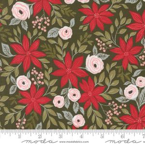 Lella Boutique Berry and Pine Poinsettia - Sage
