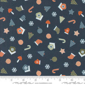 Christmas Fabrics: Elena Amo Purrfect Christmas Handmade Ornaments - Midnight