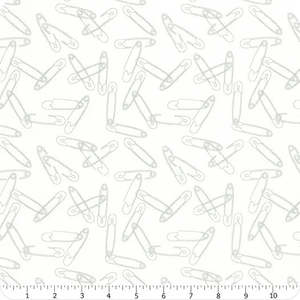 Zen Chic Still More Paper -Safety Pins White