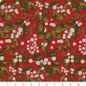Christmas Fabrics: Basic Grey Pine Valley - Greensleeves Berry