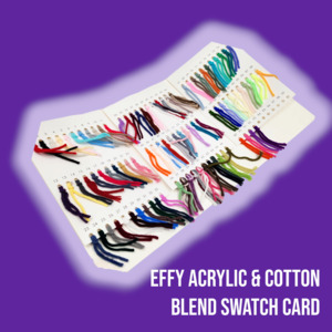 Double Knit: EFFY Swatch Card for Cotton blend | Pre- Order Ships approx. Dec 22nd, 2025