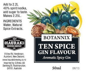 Spirits Unlimited Botannix Ten Spice Gin Flavour - 50ml