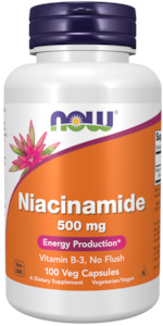 Be Pure Supplements: NOW Niacinamide 500mg 100 caps