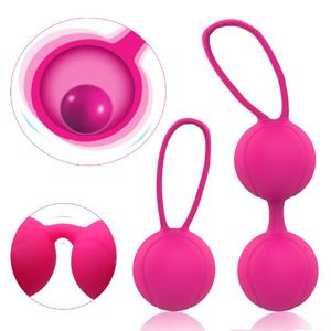 LOVER Kegel Strength Exercise Silicone Jiggle Ball Set Rose