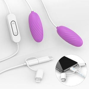 Products: WEEZING Double Head Vibrating Egg 9 Function Purple