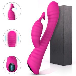 Products: MOONLIGHT Thrusting Rabbit Vibrator with LED Light Rose