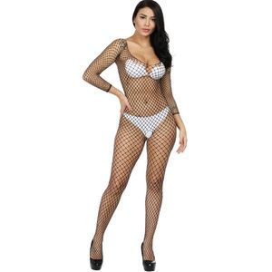 ROLAND Fishnet Crotchless Baby Bodystocking Black