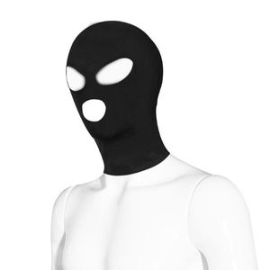 Fetish Elastic Bondage Hood - Three Holes Allureluv