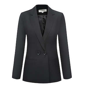 Tops: Blake Black Ruched Sleeve Blazer