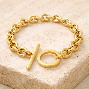 Atlas T-Bar Chain Bracelet - 18K Gold Plated